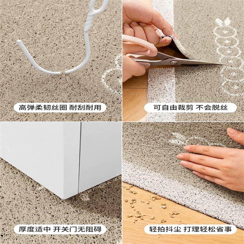 简约纯色入户门垫进门玄关防滑耐脏家用脚垫大门外可裁剪丝圈地垫,淘宝优惠券,粉丝福利购,淘宝优惠卷