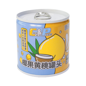 味品堂即食双色黄桃椰果罐头200g*1新鲜水果糖水休闲儿童零食