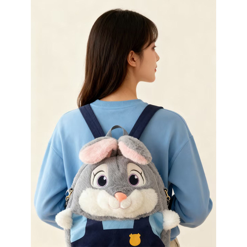 高颜值卡通毛茸茸双肩背包疯狂动物城可爱狐狸冷门潮流休闲风背包,淘宝优惠券,粉丝福利购,淘宝优惠卷