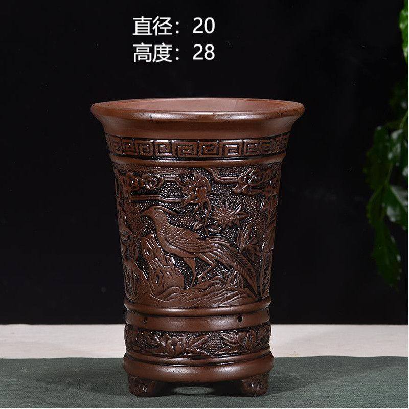 中国风紫砂兰花花盆君子兰陶瓷特大号大号特价清仓仿古兰花六角盆,淘宝优惠券,粉丝福利购,淘宝优惠卷