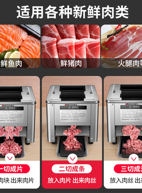 志高切肉机商用切片机鲜肉切菜机