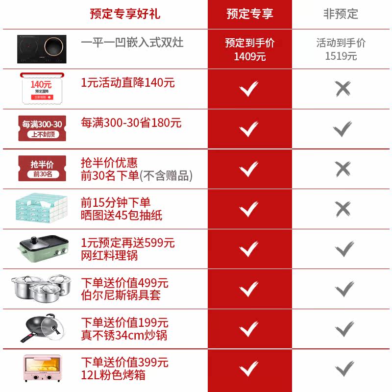志高凹面双灶家用嵌入式灶台电炒炉 志高亿用电磁炉/陶炉