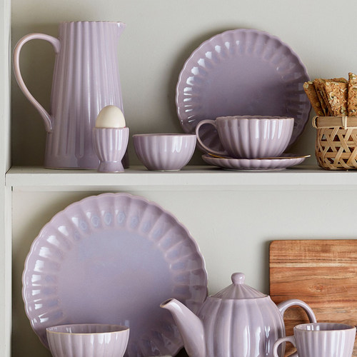 丹麦 Bloomingville 玫瑰色Latina陶瓷盘子甜品碟子大碗西餐餐具 - 图2