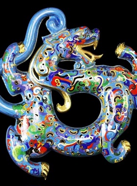 张同禄景泰蓝国宝六绝天赐福禄铜胎掐丝珐琅收藏品