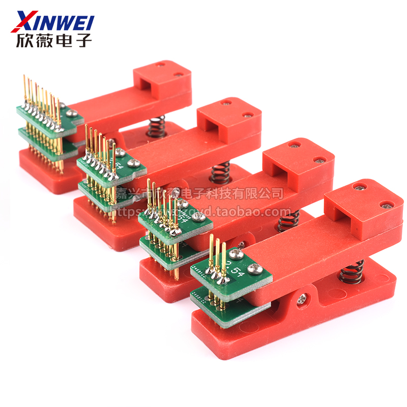 测试架PCB夹子治具夹具探针下载程序编程烧录弹簧针2.54间距3~10P - 图2