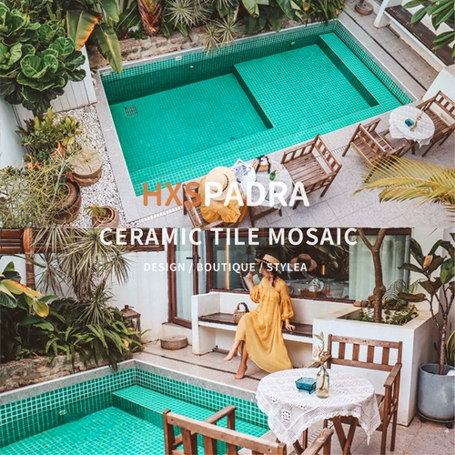 Зеленый бассейн, мозаика, популярно в интернете