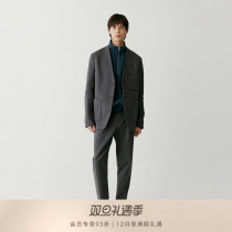 (Light Structural Suit) ICICLEs Wo Mens Suits 2023 Winter New Double Cotton Uncollars Bag Suits