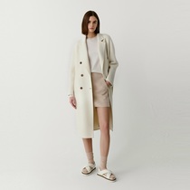 ICICLEs and womens clothing autumn and winter style wool cashmere double-face double-row buttoned coat