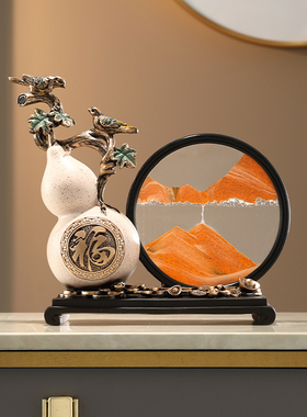 新中式玄关卧室客厅创意流沙摆件