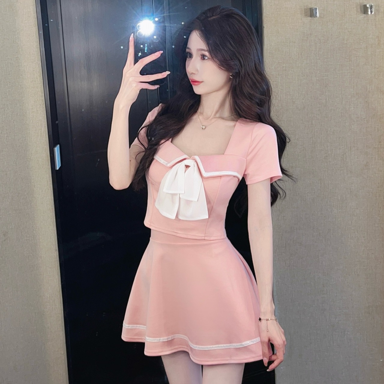 足疗工服足浴技师工作服soa女装风水手服蹦迪气质两件套装KTV - 图0