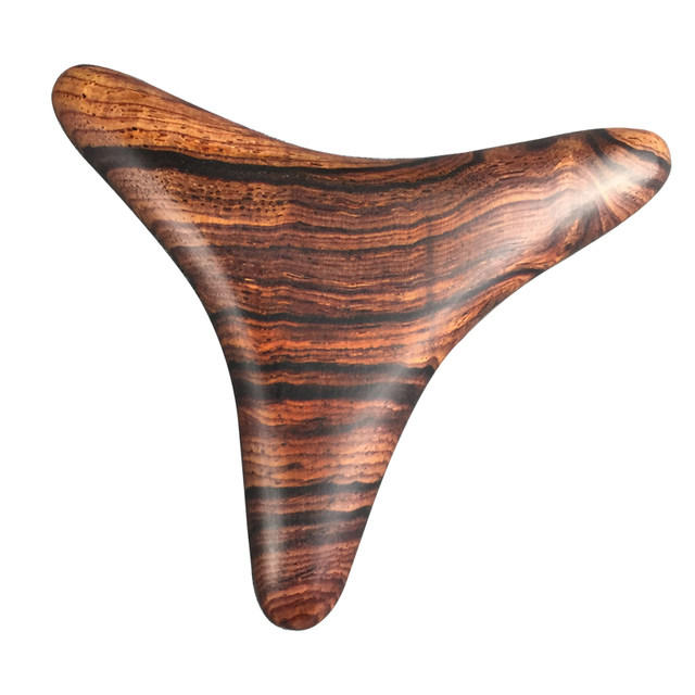 Wooden triangle massager for acupoint and foot therapy