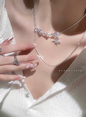 记忆商店双层熔岩锆石项链