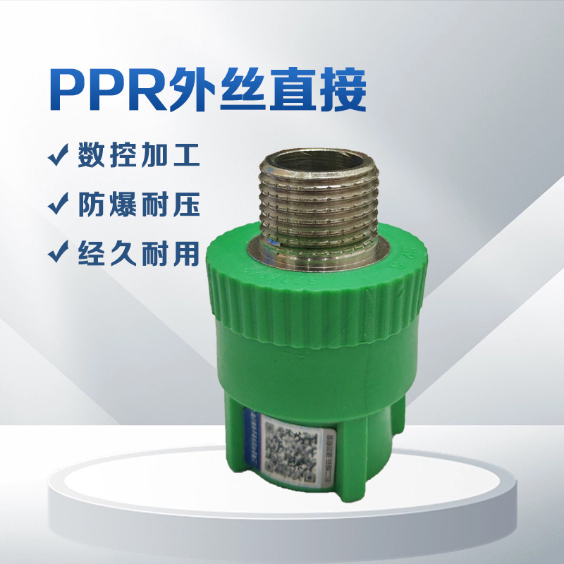 抗冻PPR水管配件4分20外丝直接6分25外牙螺丝变径接头1寸32灰绿白 - 图2