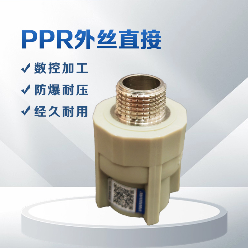 抗冻PPR水管配件4分20外丝直接6分25外牙螺丝变径接头1寸32灰绿白 - 图1