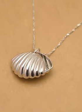 s925纯银小羊贝壳养你一辈子项链女生高级小众轻奢个性动物锁骨链