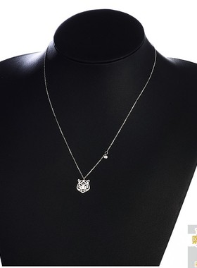 925纯银本命年老虎吊坠项链女生