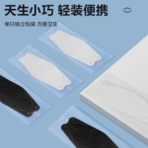 可孚kn95口罩3d立体女高颜值秋冬天保暖防风防寒一次性防工业粉尘 - 图0