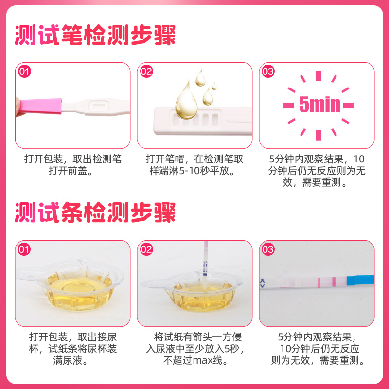 可孚医疗器械旗舰店可孚验孕棒早早孕测试纸精准试纸怀孕早孕试纸条高精度检测卡顺丰2