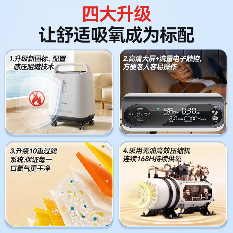 可孚医用制氧机家用老人轻音5L6L升吸氧机氧气孕妇专用雾化家庭,淘宝优惠券,粉丝福利购,淘宝优惠卷