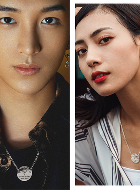 原创圆牌陨石牌纯银925银创意链