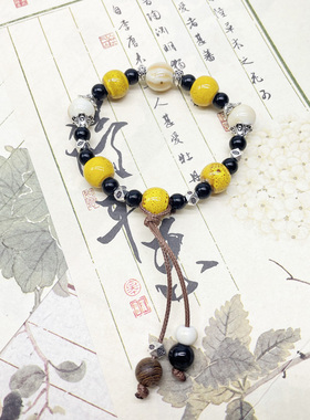 新中式国风景德镇陶瓷手链文艺学生国潮手串民族风礼物小红书同款