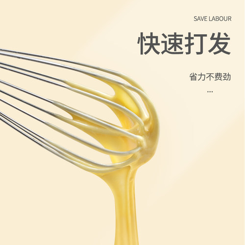 魔幻厨房 304不锈钢手动打蛋器小型搅拌棒家用鸡蛋奶油烘焙工具 - 图3