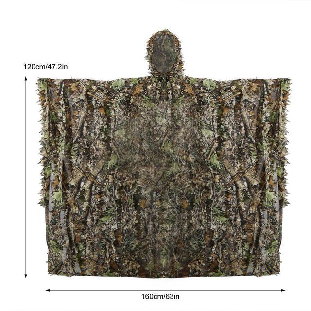 3D Camouflage Ghillie Suit ໃບແລະຫຍ້າ camouflage suit PlayerUnknown's Battlegrounds Cloak Simulation Breathable Outdoor Bird Tactical Shooting Suit