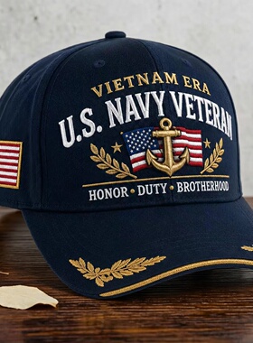 U.S.NAVY海军老兵刺绣遮阳棒球帽
