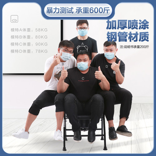 老人坐便椅家用可折叠孕妇坐便器移动马桶大便厕所座椅坐便凳子 - 图1