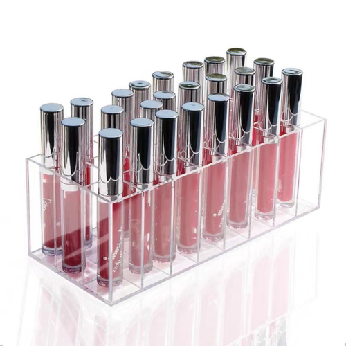 亚克力收纳盒唇彩唇釉口红架24格收纳盒化妆品分隔整理置物展示架 - 图2
