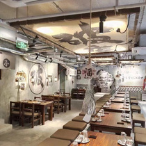 Retro Table And Chairs Ground Stall Barbecue Table Breaking Store Fat Ha Shop Table Doing Old 80s Solid Wood Hotel Strings HOT POT STOOL