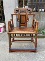 The Qing Dynasty beech wood Su work hook Taiko chair armrests rely on the back chair An old furniture old object collection for use