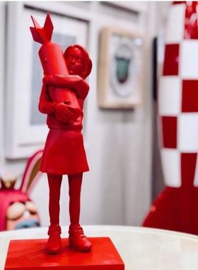 炸弹女孩MedicomToy Banksy Bomb Hugge flyinggirl banksy班克斯
