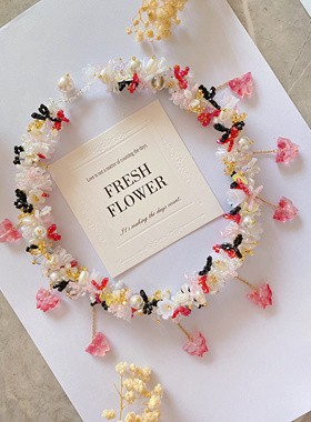 玫瑰彼岸  2025春夏新款原创手作自制串珠手链小清新公主风手机链