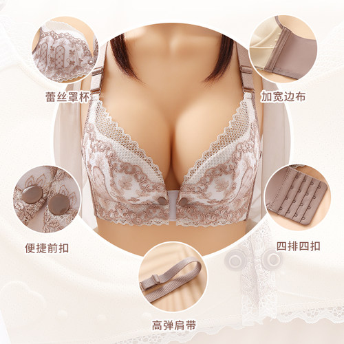 哺乳文胸厚款小胸怀孕期聚拢防下垂孕妇内衣喂奶胸罩产后孕期专用 - 图2