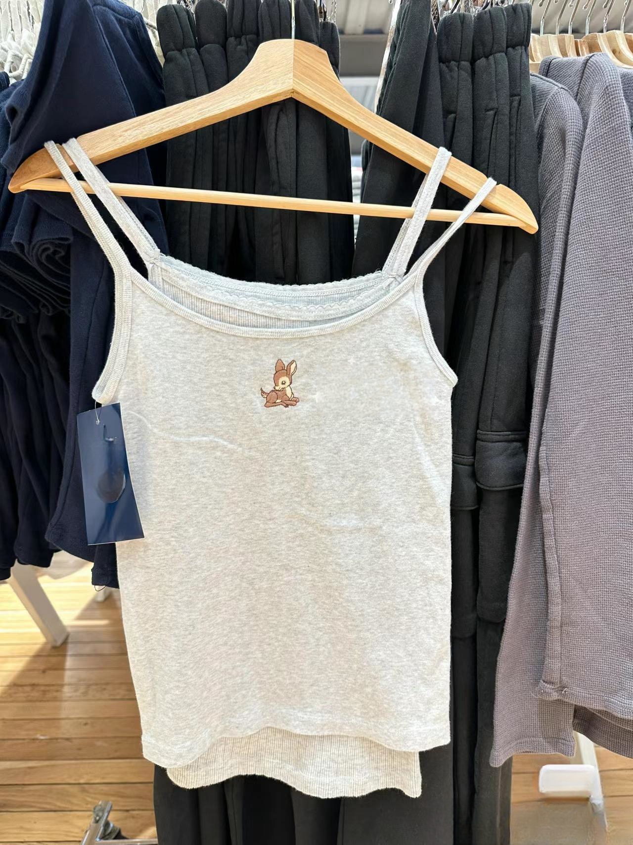 Brandy girl bm灰色小熊吊带背心女装春夏新款修身打底无袖上衣,淘宝优惠券,粉丝福利购,淘宝优惠卷