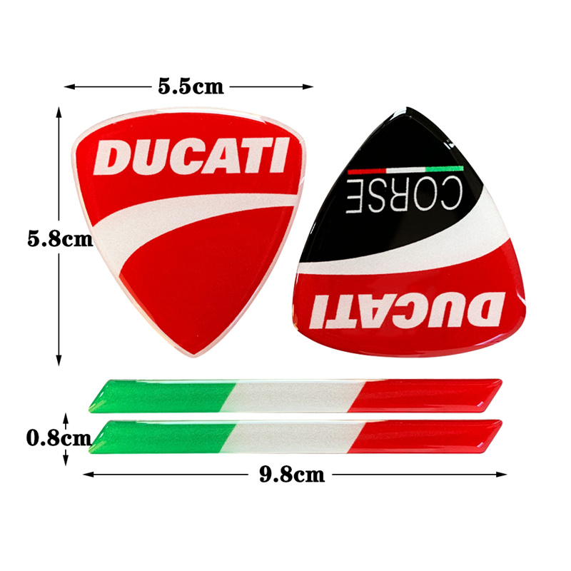 适用于杜卡迪DUCATI821/1199车标反光贴纸摩托车头盔防水改装贴花 - 图1