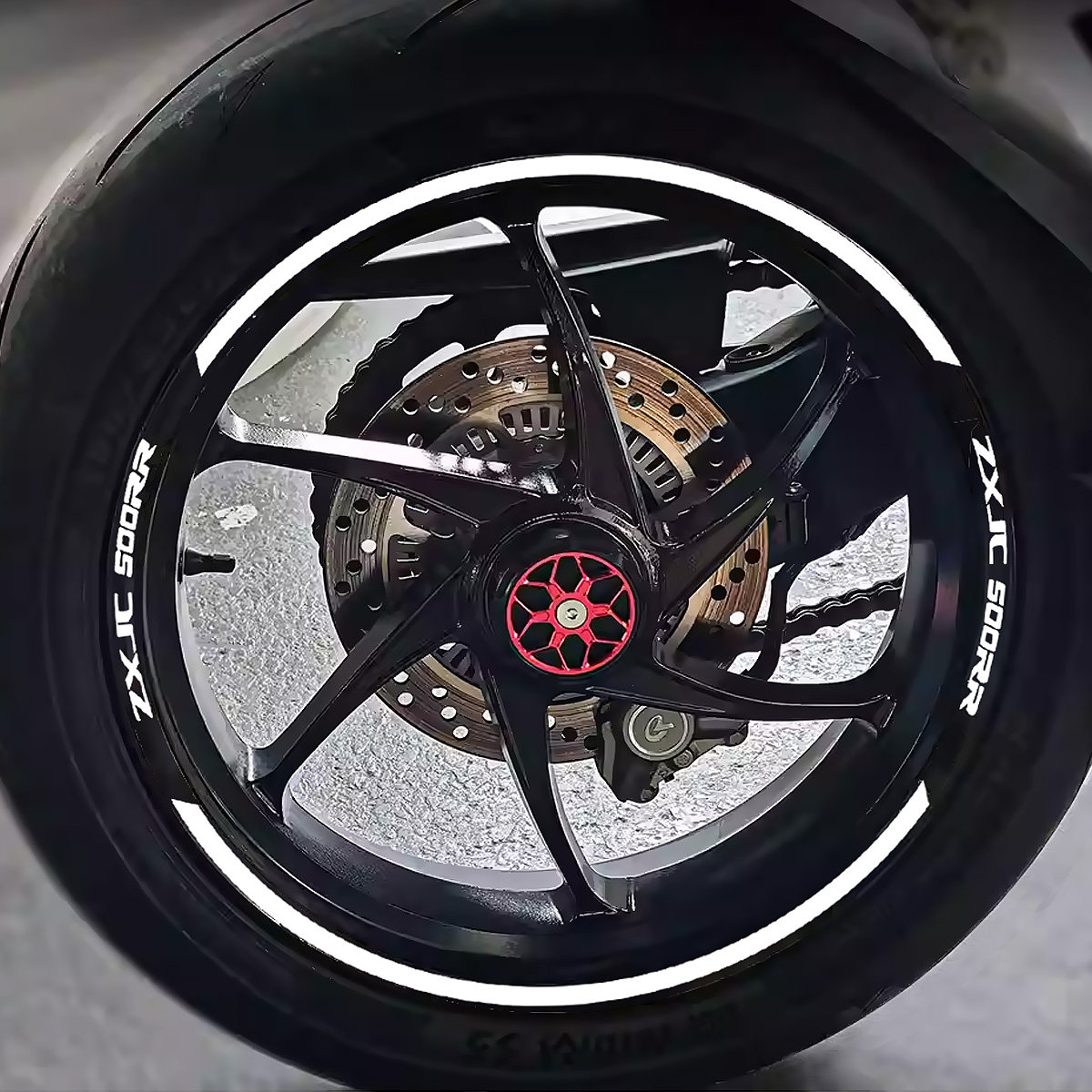 适用张雪500RR改装轮毂贴 防水车轮贴 轮胎贴摩托车个性贴纸配件,淘宝优惠券,粉丝福利购,淘宝优惠卷