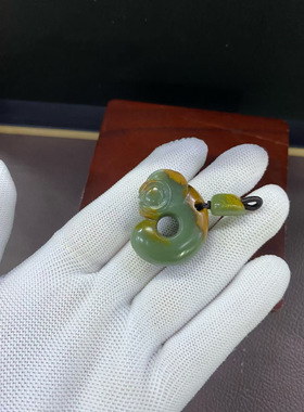 和田玉析木玉河磨玉椴树林料油皮子龙宝猪笼吊坠挂坠送礼物