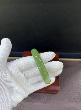 和田玉河磨玉析木玉600万明星料55.8口径平安手镯玉镯镯子润度高