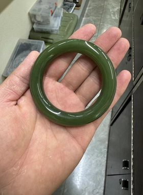 天然析木河磨玉手镯手链和田玉东北籽料手镯少女款口径54圆条镯