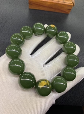 析木河磨玉粒粒带皮手链手串101克卡17珠子可定制一手货源收藏级