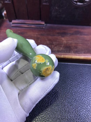 析木绿河磨玉福禄葫芦吊坠挂坠手把件原石重64克一手货源今日大漏 - 图2