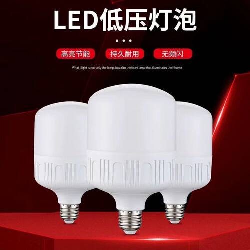 led低压灯泡12V24V36V60V电瓶车灯e27螺口夜市地摊灯工地低压灯 - 图2