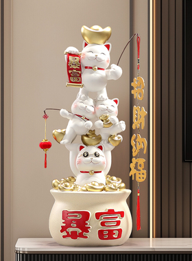 入户门暴富招财猫八方来财摆件