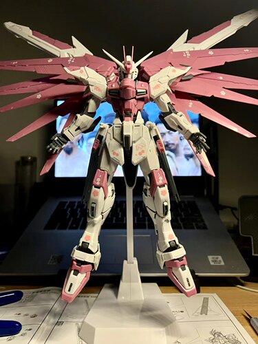 大班MG樱花自由2.0魔改1/100带樱花水贴机甲拼装模型机甲玩具手办 - 图1