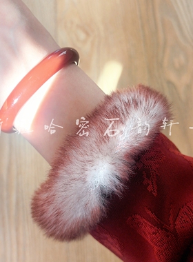红玛瑙玉髓玉手镯天然正品红色本命年中宽圆条新中式生日礼物高级