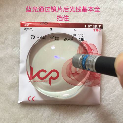 新品1.67UV420防蓝光钻晶膜近视镜片配近视远视散光眼镜0～1500度 - 图1