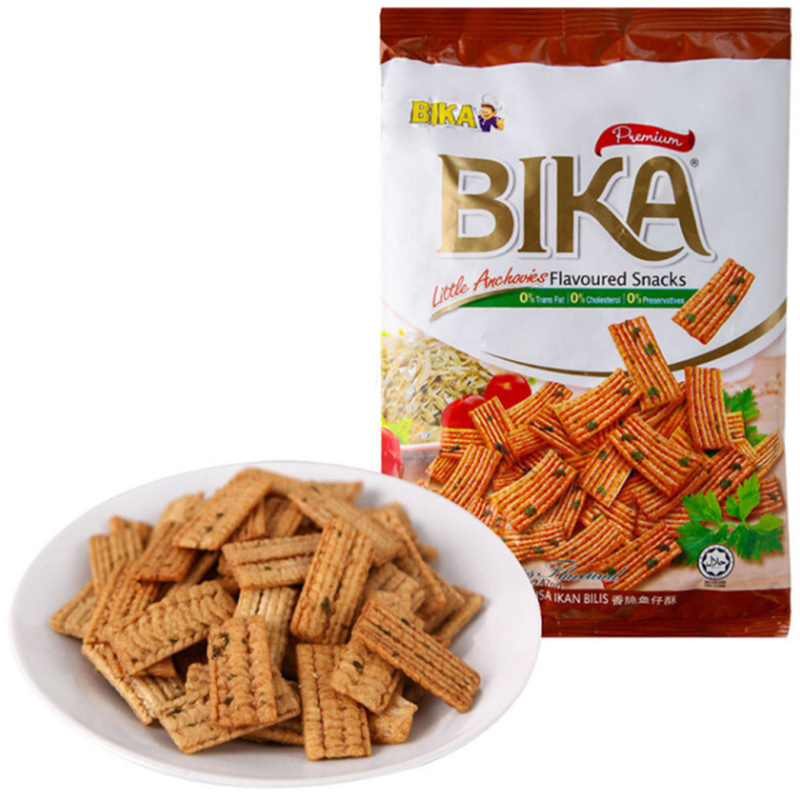 马来西亚进口休闲零食BIKA碧咔薯片鱿鱼海鲜酥多口味怀旧小吃包邮 - 图2