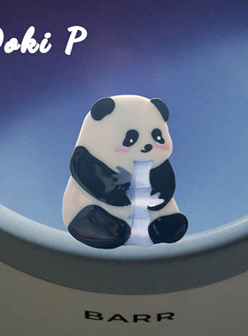 Doki P《禅意国宝》原创设计国风熊猫抱竹超大号醋酸发抓夹鸭嘴夹